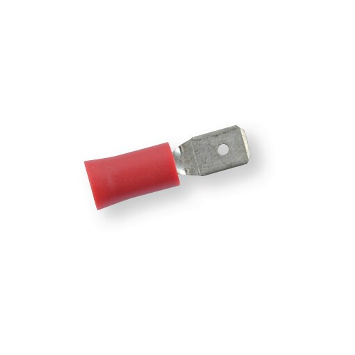 Plochý jazýček 4,8 x 0,8 mm červený